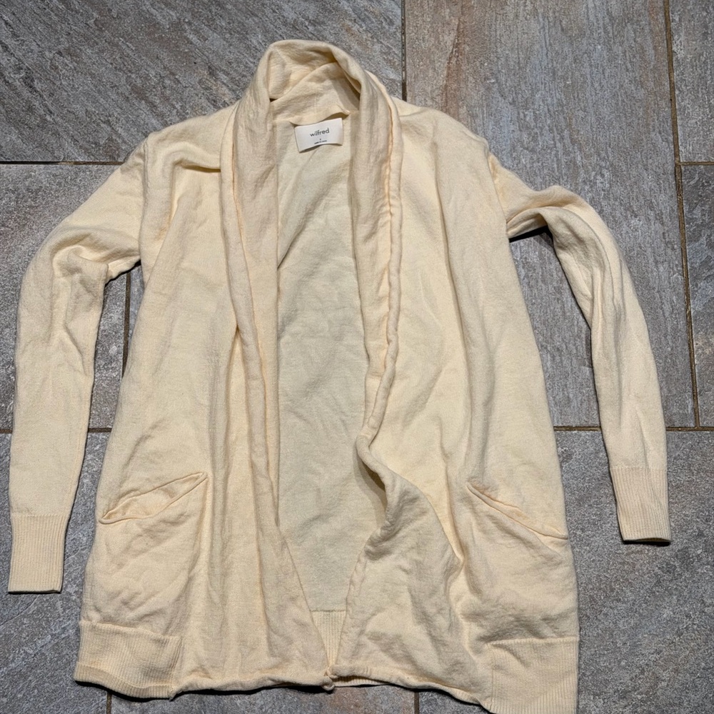 Wilfred Soft Cream Cardigan Sweater